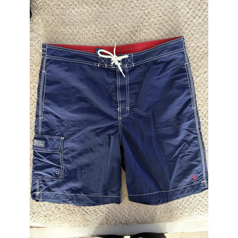 Polo Ralph Lauren Swim Shorts Mens Medium Nylon Drawstring Pocket Surf Beach